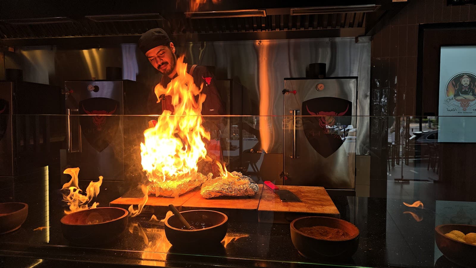 Chef Eyad at open fire